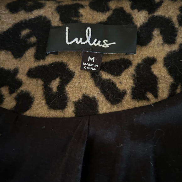 Lulus leopard print open front jacket - Picture 3 of 3